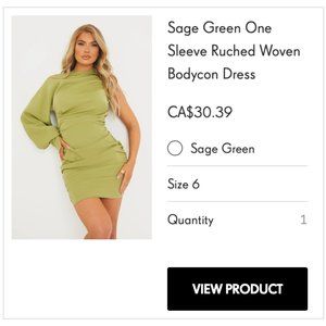 Sage Green Ruched Bodycon dress